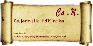 Csjernyik Mónika névjegykártya