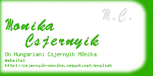 monika csjernyik business card